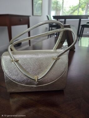 Metallic Gold Evening Shoulder Bag